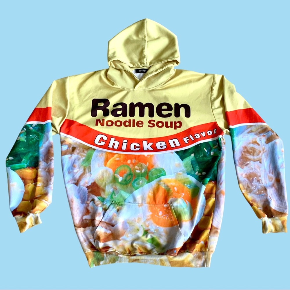 YEEZI RAMEN NOODLE SOUP CHICKEN FLAVOR HOODIE. MEN’S SIZE 5XL